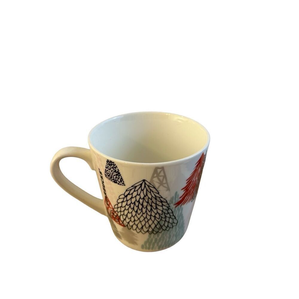Starbucks coffee cup red black trees 18‎ oz